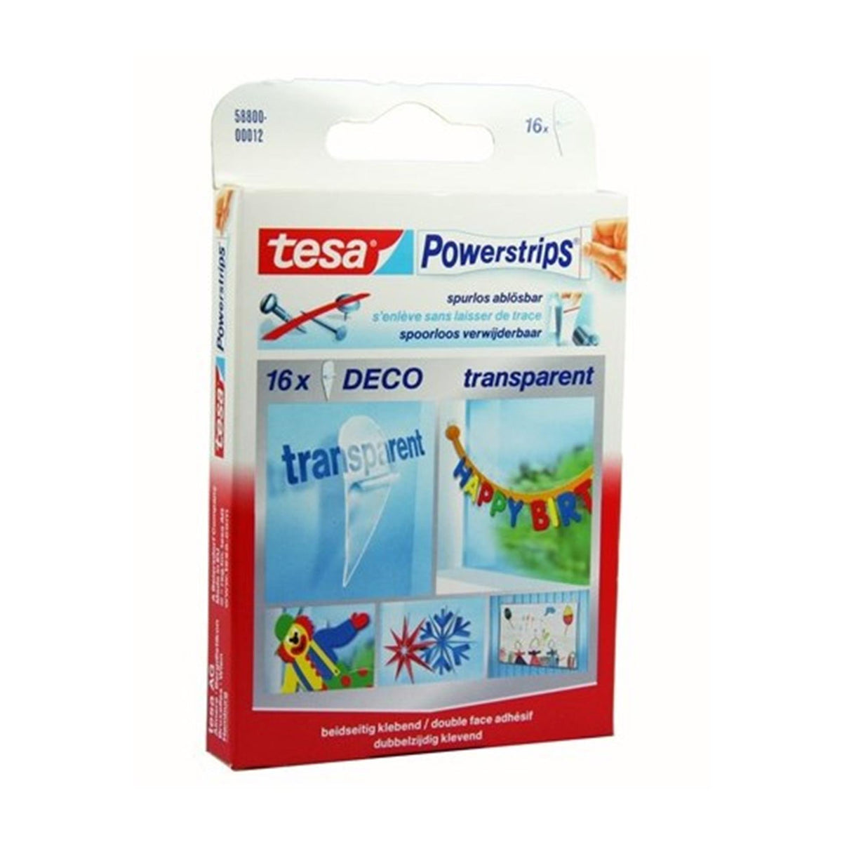Strømskinne tesa deco transparent 15 x 81 mm