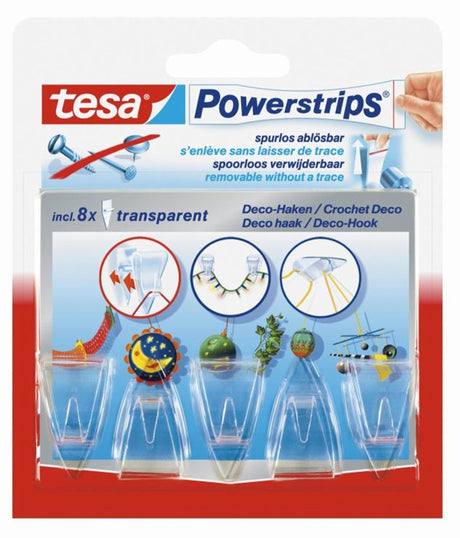 Tesa deco hook strømskinne gennemsigtige