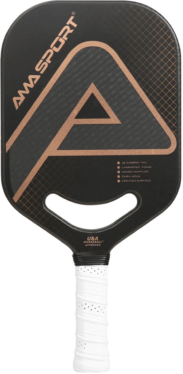 Ama sport pickleball padle pp001-3kb blå – 3k carbon – 20 mm kerne – max spin kontrol –