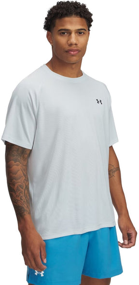 Under Armour UA Tech Texture Rød SS-Gry Sportstrøje til mænd - Distant Grå - Sort