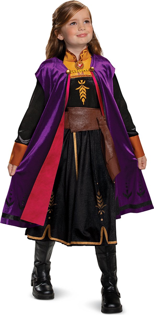Disguise disney - frozen 2, anna travelling deluxe, størrelse xs (3t-4t år), piger