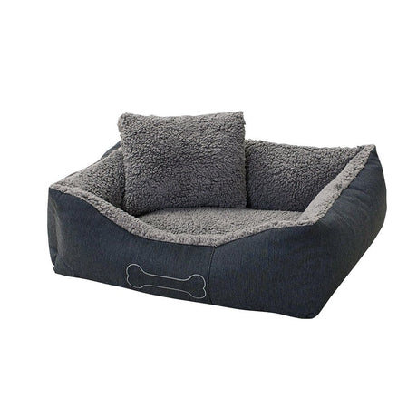 Solhave luksus hundeseng lucky + pude 80x70x20cm grå