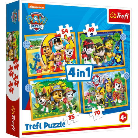Paw patrulje trefl 4i1 puslespil 35-70 brikker
