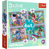 Trefl disney stitch 4i1 puslespil 35-70 brikker