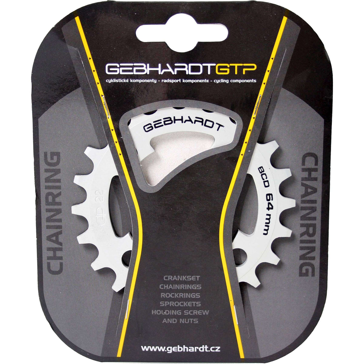 Gebhardt Chaining Leaf 22t 4 -Hhole Silver Shimano - Grå