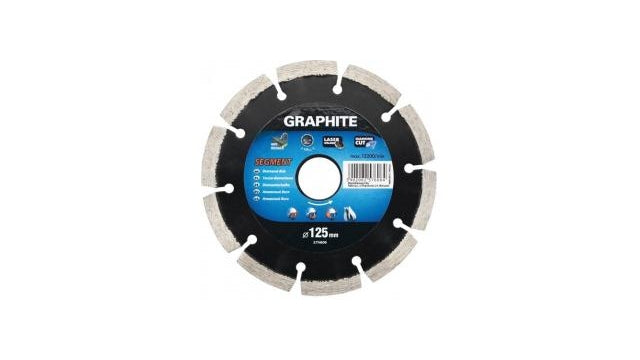 Grafit diamantskive 115x22x8.0x2.2mm segment laseret mpa en13236
