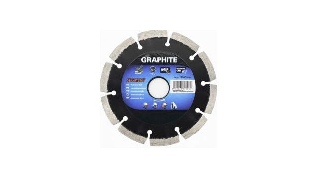 Grafit diamantskive 230x22x8.0x2.5mm segment laseret mpa en13236