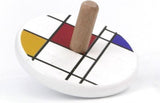Bajo træsnurretop Mondrian. 7x7x5,7 cm. 3