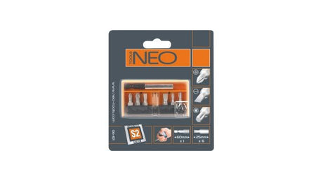 Neo værktøj bitsæt 7 bit holder magnetisk s2 stål