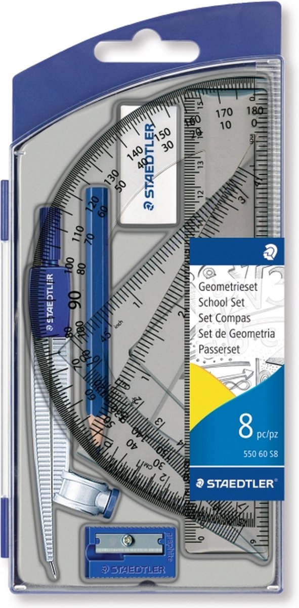 Staedtler noris 550 skolepasser - sæt med 8 stk