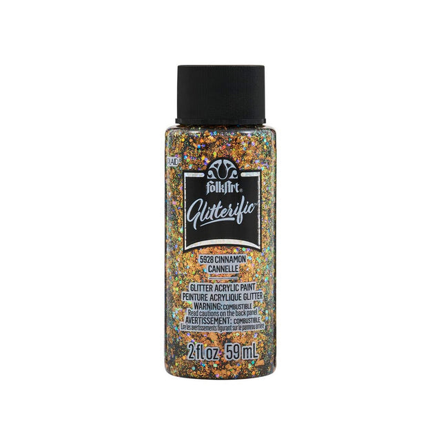 Folkart • glitrende akrylmaling kanel 59ml