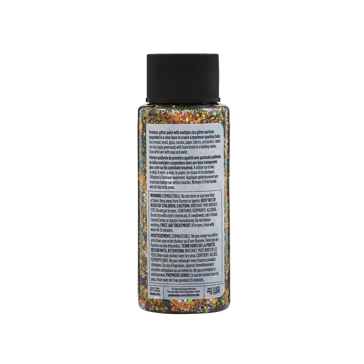 Folkart • glitrende akrylmaling kanel 59ml
