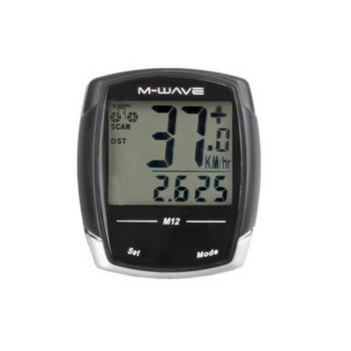 M-Wave Bicycle Computer 12 fungerer sort
