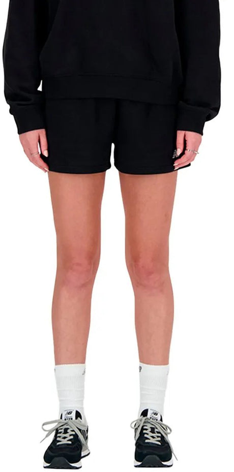 New balance sport essentials french terry dames short - black
