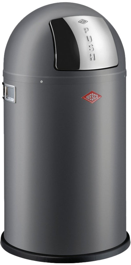 Wesco pushboy junior affaldsbeholder | 22 liter | metal - grafit | skraldespand - lavet i tyskland