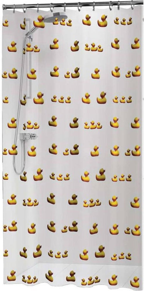Sælskind ælling badeforhæng 180x200 cm - peva - gul
