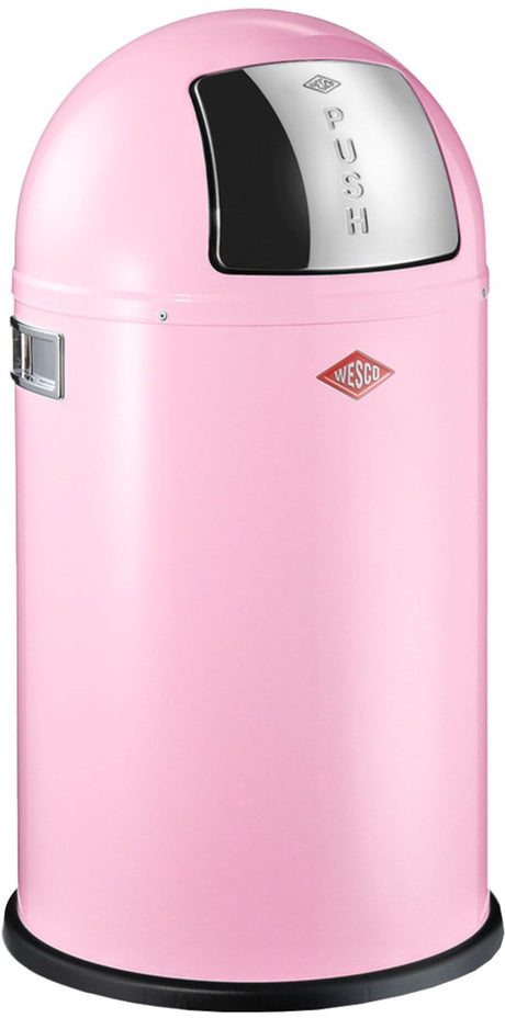Wesco pushboy junior affaldsbeholder | 22 liter | metal - pink | skraldespand - lavet i tyskland