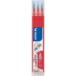Pilot sæt af 3 - refill frixion kugle 0,5 - rød - fin spids