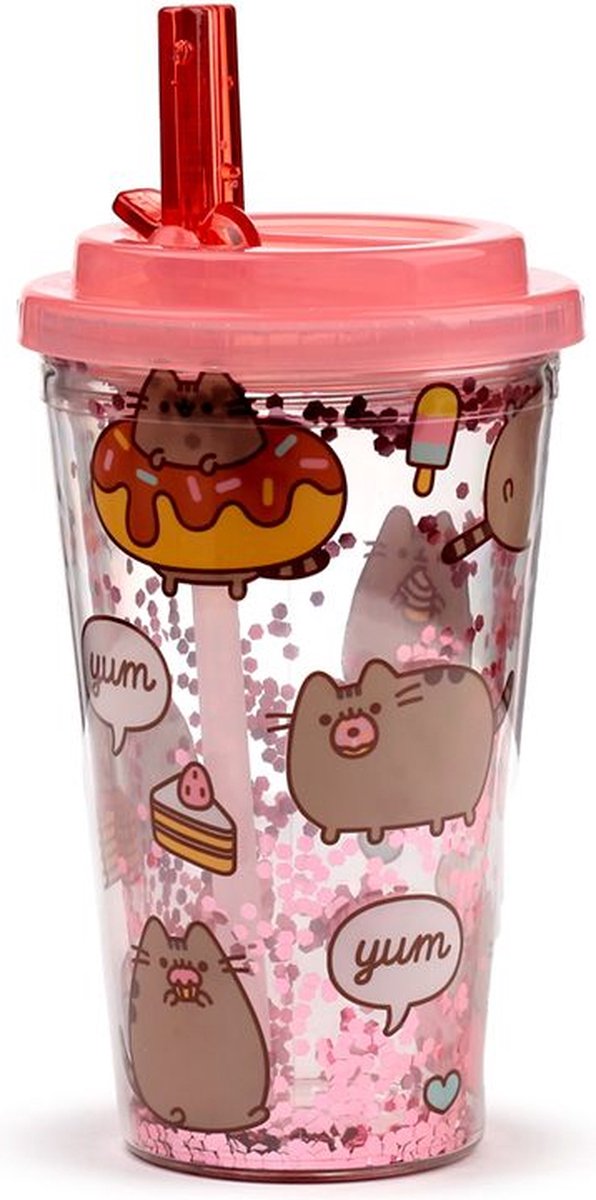 Puckator kop - pusheen foodie - kageis - brudsikker dobbeltvægget - poptop cover - ecozen - 500ml