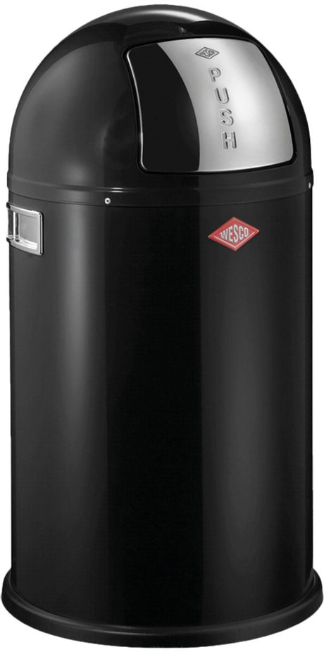 Wesco pushboy junior affaldsbeholder | 22 liter | metal - sort | skraldespand - lavet i tyskland