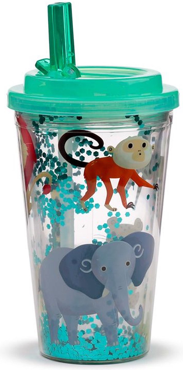 Puckator kop - soniverse - tegneserie af vilde dyr - brudsikker dobbeltvægget - poptop cover - ecozen - 500ml