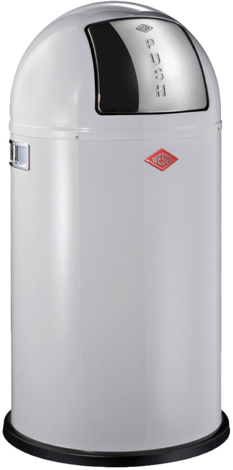Wesco pushboy affaldsbeholder | 50 liter | metal - grå | skraldespand - lavet i tyskland