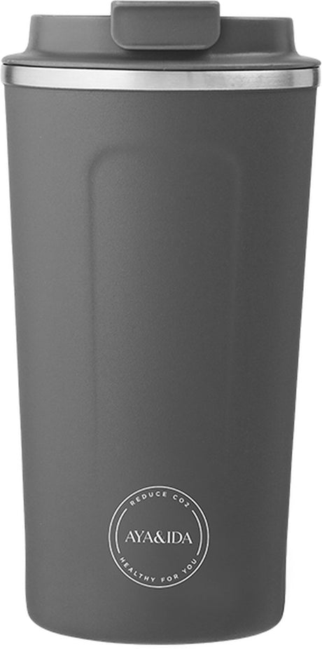 Aya ida aya ida - cup2go - termokandekop - kaffekop - coffee to go - rejsekop - tag med dig - 500ml - mørkegrå