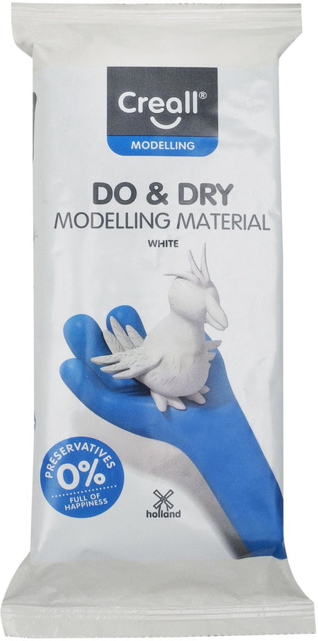 Creall do dry modelleringsler konserveringsfri hvid, 500gr.