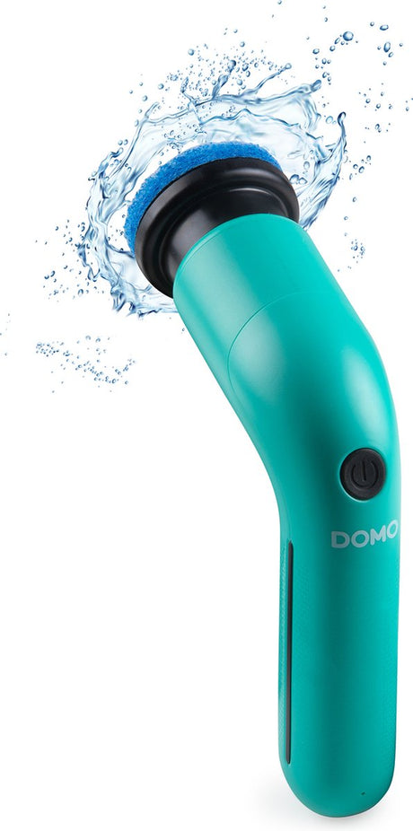 Domo do248sb genopladelig rengøringsbørste - elektrisk skrubbe - skrubbebørste - 6 tilbehør - ipx 7 til badeværelse eller køkken - grøn