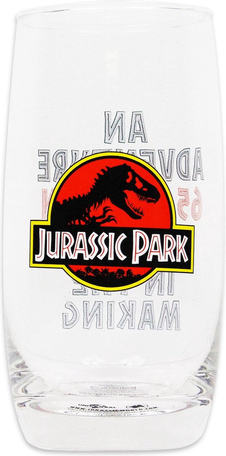 Half moon bay jurassic park - drikkeglas - gennemsigtig med print - 450ml