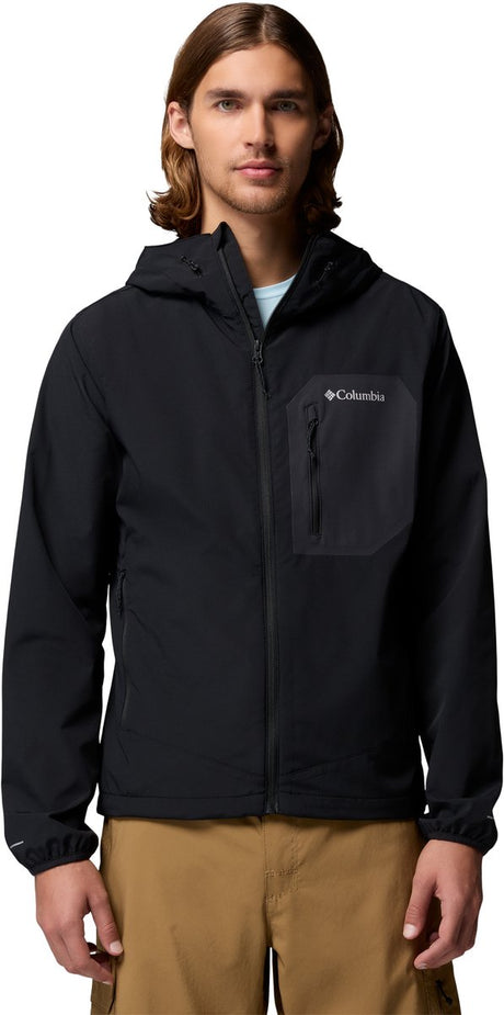 Columbia tall heights™ iii softshell herrejakke med hætte - sort