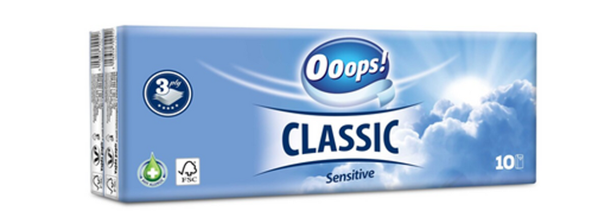 Ups! tissues classic sensitive 10x10stk