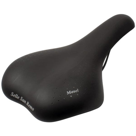 Selle San Remo Bicycle Saddle Mosel til City Trekking Bikes - Black (Workplace Package)