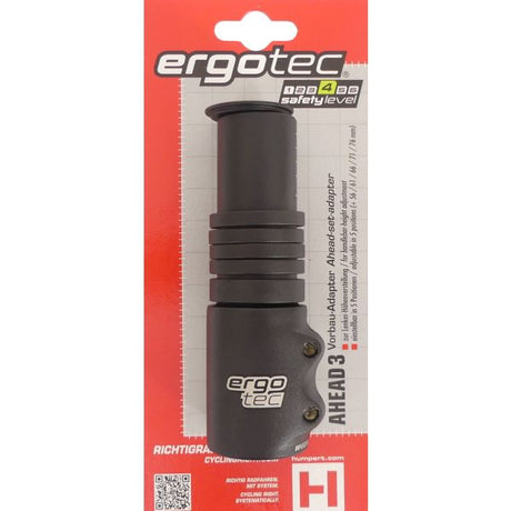 STEM -omfang ergotec foran 3 - 1-1 8 Al6061 T6 - Sort sandblæst