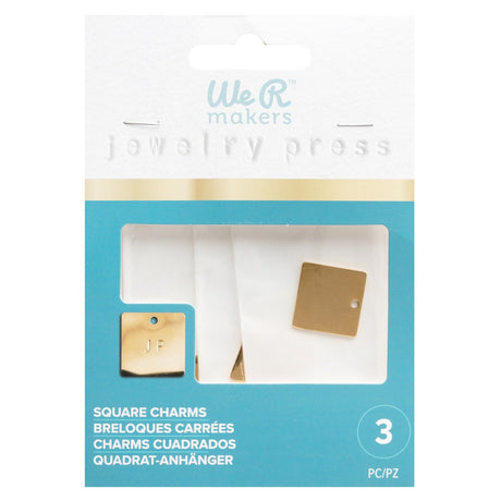 We r makers • charms rustfrit stål firkantet