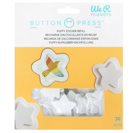 We r makers • knaptryk puffy sticker refill star 30stk