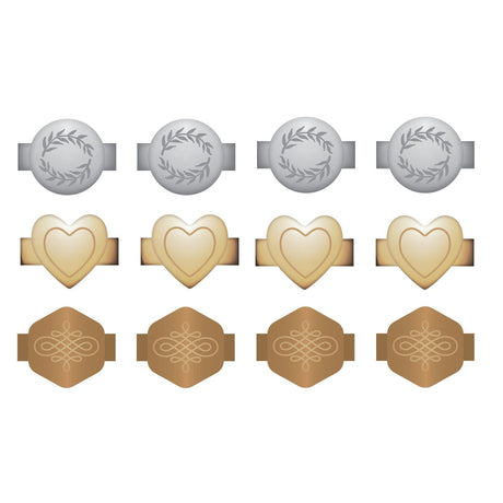 We r makers • charmehæfteklammer multi shape metallic 12stk