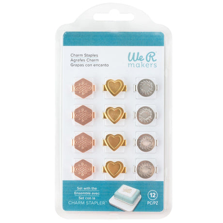 We r makers • charmehæfteklammer multi shape metallic 12stk