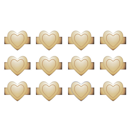 We r makers • charm hæfteklammer hjerte guld 12stk