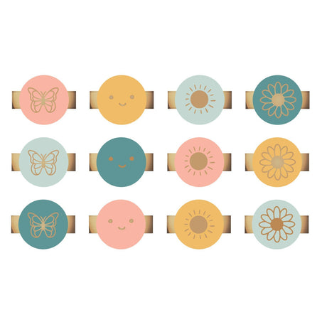 We r makers • charmehæftemaskine rund med designs multifarve 12stk