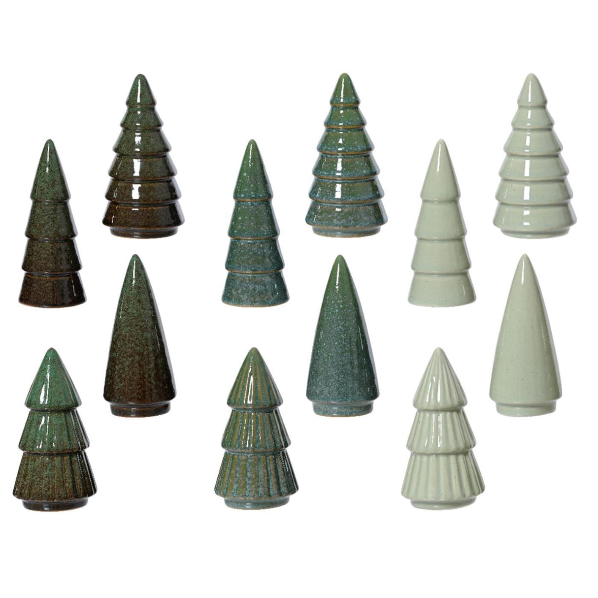 Decoris juletræsporcelæn 5,2x5,2x10cm