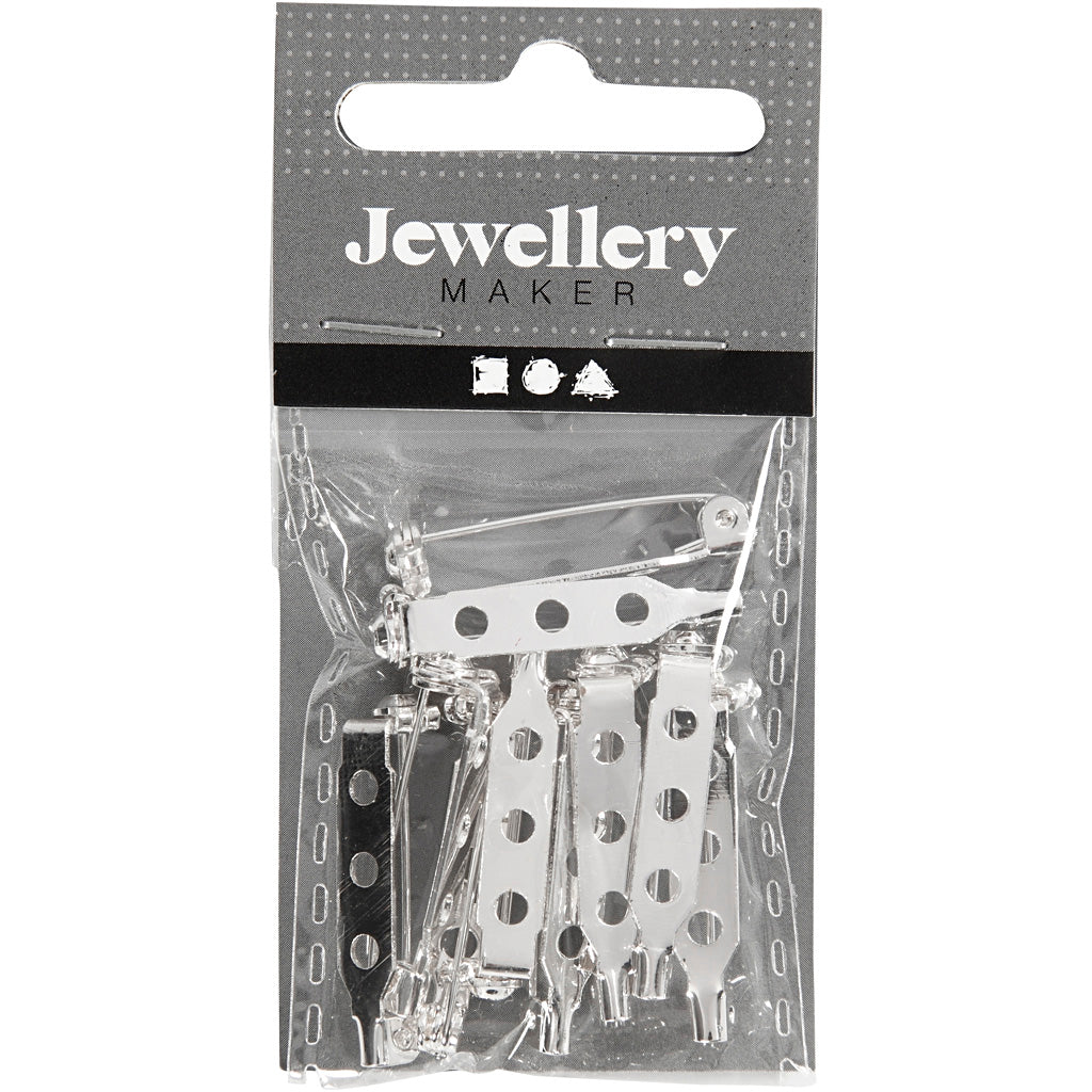 Creativ company cc brochestift 25 mm sølv 10 stk