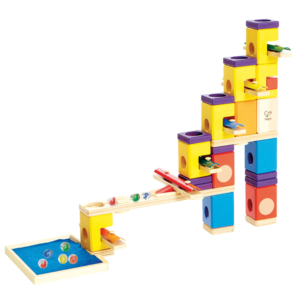 Hape quadrilla træ marmor spor musikbevægelse, 97 stk.
