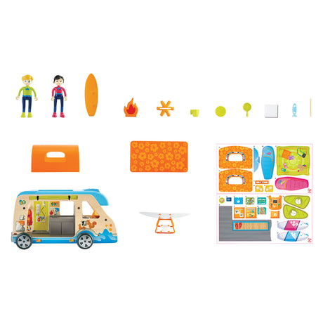 Hape houten avonturenbus poppenhuis