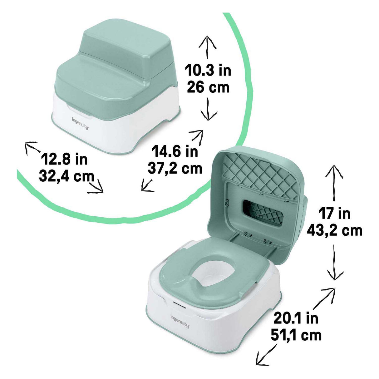 Abi toilettræning 3-i-1 system