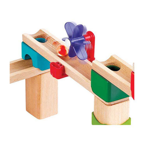 Hape marmorbane med domino - rasante marmorbanebyggesæt 81 stk, 3 år+