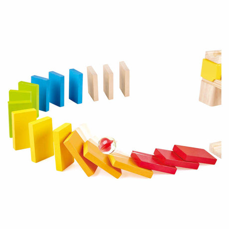 Hape marmorbane med domino - rasante marmorbanebyggesæt 81 stk, 3 år+