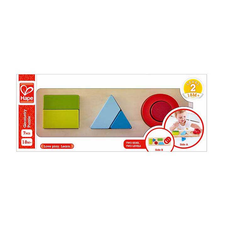 Hape geometri form puslespil - 7 brikker.