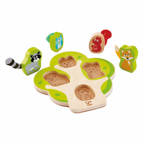 Hape, der er i træform-puslespillet - 5 dele.