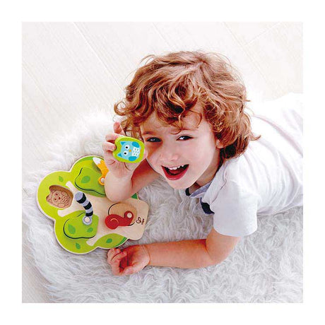 Hape, der er i træform-puslespillet - 5 dele.